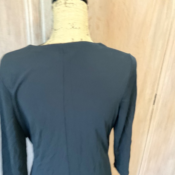 J. Jill Draped Ruched Midi Maxi v neck ruched wrap dress career event capsule M - Picture 8 of 11